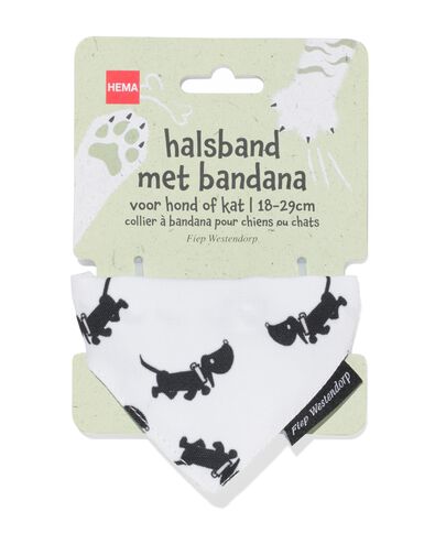 Takkie halsband met bandana voor hond of kat 18-29cm