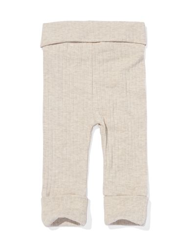 newborn meegroei legging rib met bamboe  zand