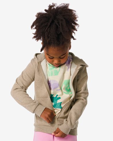 kindervest met capuchon bruin