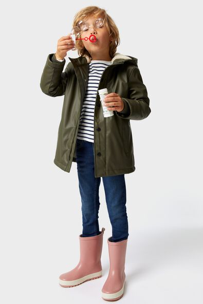 kinderjas met capuchon legergroen