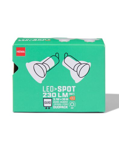 led spot GU10 3.1W 230lm - 2 stuks