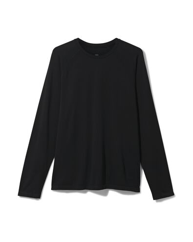 naadloos heren sportshirt zwart