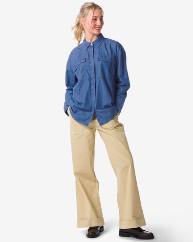 dames bandplooibroek Ivy khaki