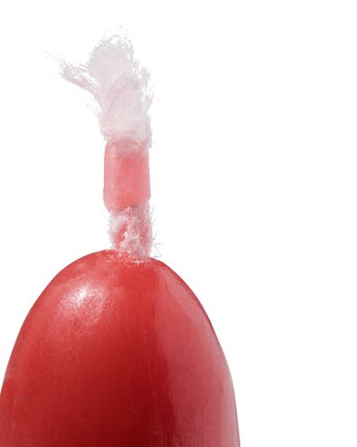conische kaars met een twist &Oslash;4.5x21 donkerrood