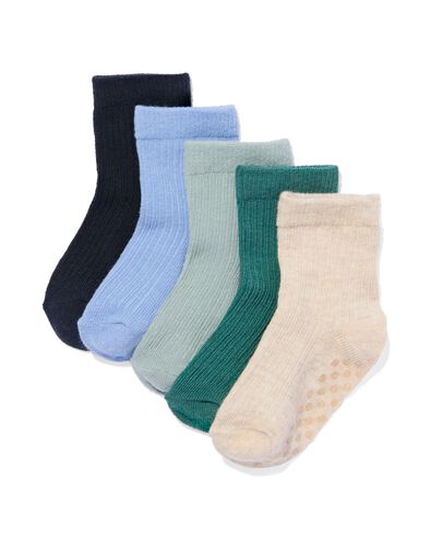 babysokken met katoen - 5 paar blauw
