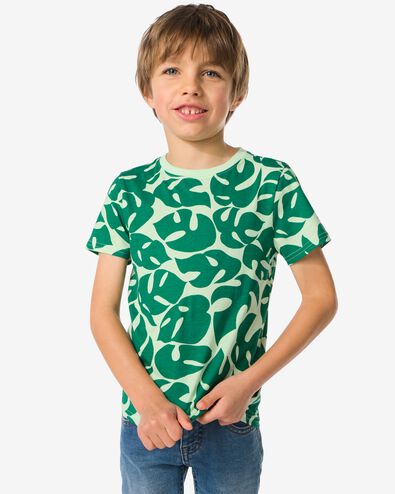 kinder t-shirt bladeren groen