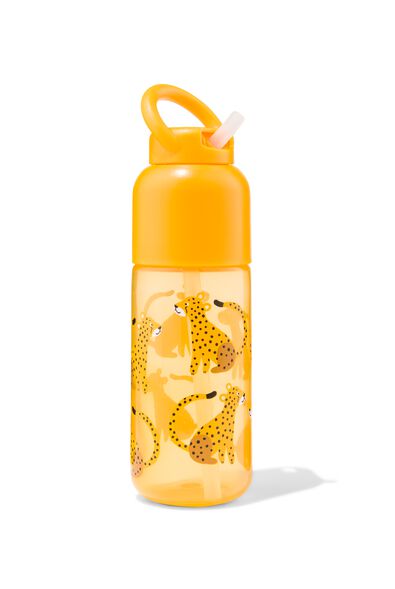 waterfles met rietje cheeta 300ml