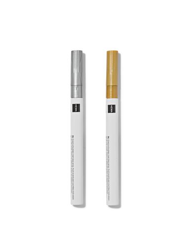 merkstift goud/zilver - 2 stuks