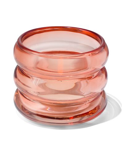 sfeerlichthouder donut &Oslash;8x6 oranje glas