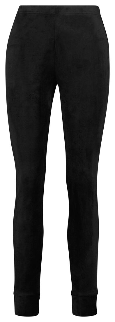 dames loungebroek velours zwart