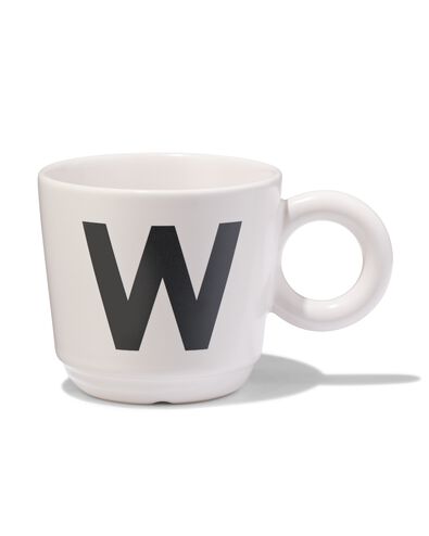 aardewerk mok 280ml letter W