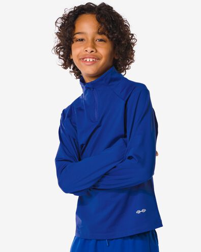 kinder fleece sportshirt felblauw
