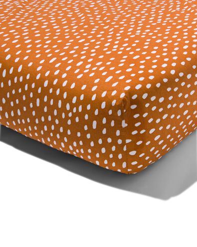 kinder hoeslaken zacht katoen 90x200 bruin met stippen