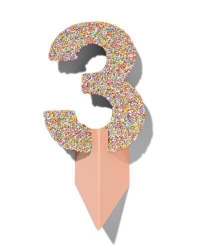 chocolade feestcijfer 3 met discodip