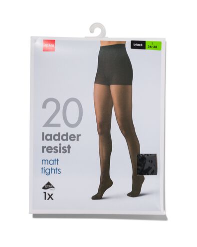 panty ladder resist - anti-ladder 20 denier zwart