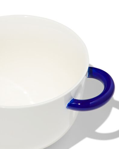 kom &Oslash;13.5cm Tafelgenoten new bone wit met blauw