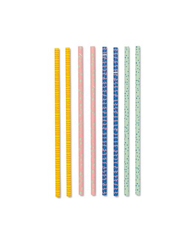 papieren rietjes 20cm - 20 stuks