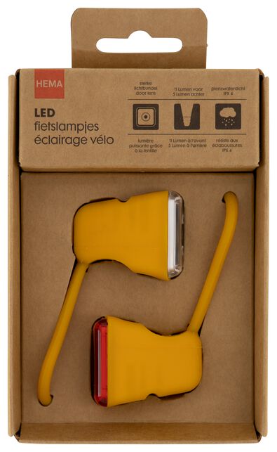 LED fietslampjes geel - 2 stuks