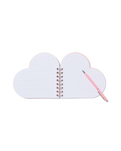 notitieboek met spiraal hart gelinieerd