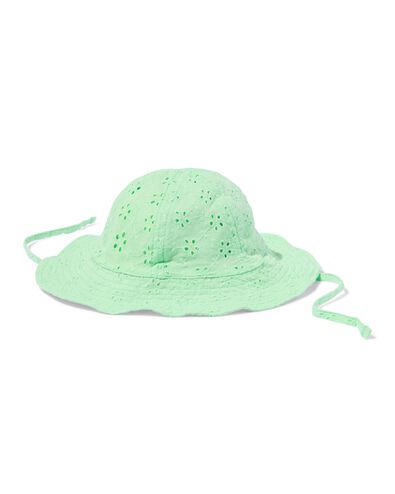baby zonnehoed katoen met borduur groen