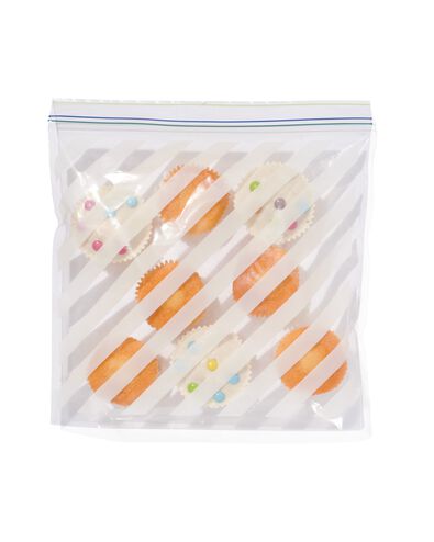 hersluitbare zakjes 3L drukstrips en standbodem - 15 stuks