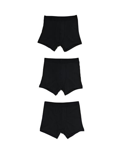 herenboxers lang - 3 stuks zwart