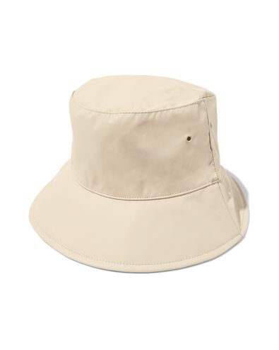 regenhoed beige zilvergrijs