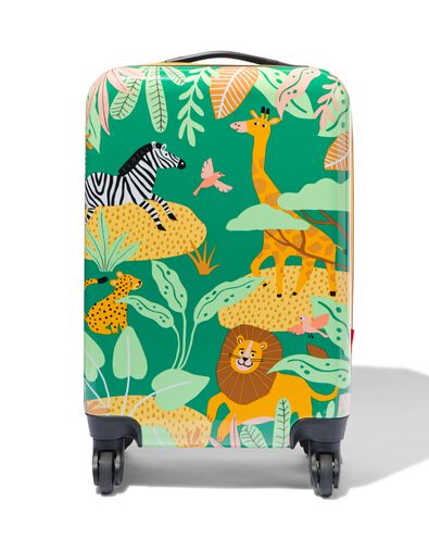 koffer met dieren 55x34x21 groen