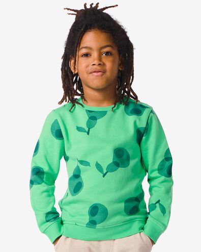 kindersweater met print groen