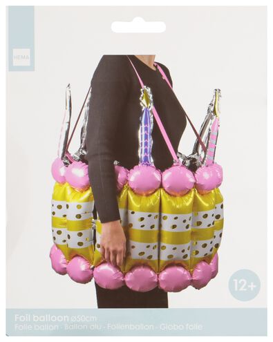folieballon &Oslash; 50 cm - verkleedset taart