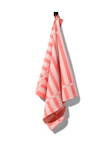 theedoek 65x65 katoen koraal