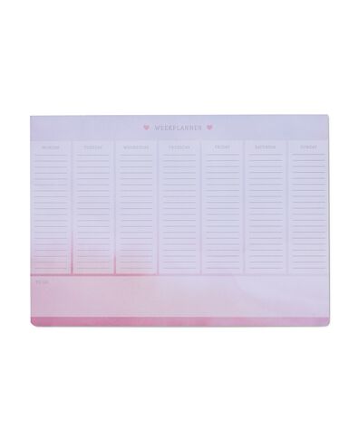 weekplanner magnetisch A4 roze