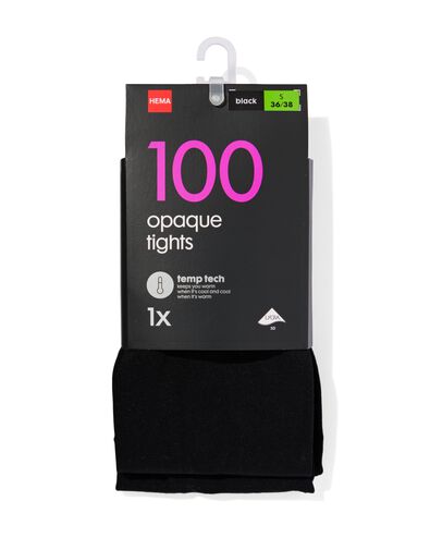 temp tech panty 100denier zwart