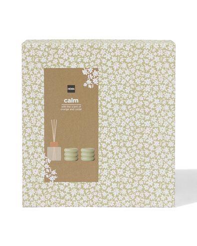 geurkaarsen en -stokjes cadeauset calm