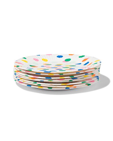 gebaksbordjes karton confetti &Oslash;17.5cm - 8 stuks