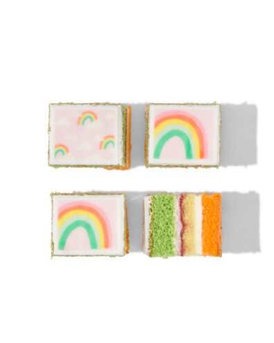 regenboog drie kleuren cake 12 stuks