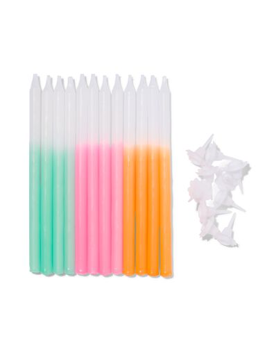 taartkaarsjes en houders - 10 stuks