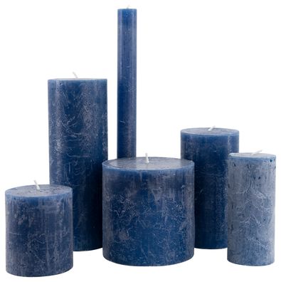 rustieke kaarsen blauw