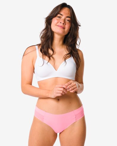 dames brazilian micro met kant roze