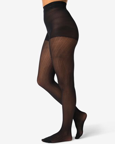 panty golven 30denier zwart