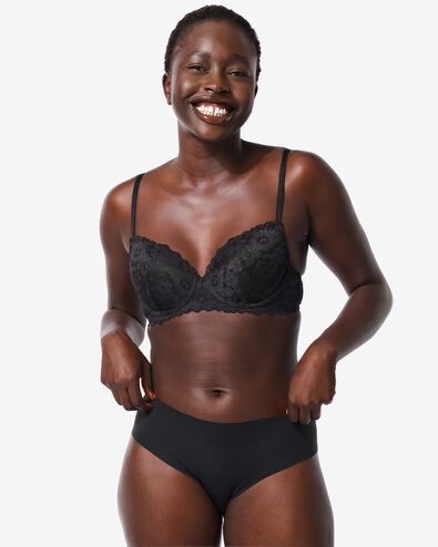 dames brazilian micro met kant zwart