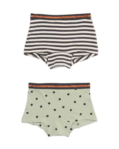 kinder boxers stretch katoen - 2 stuks lichtgroen