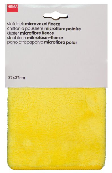 microvezel fleece stofdoek 32x32 geel