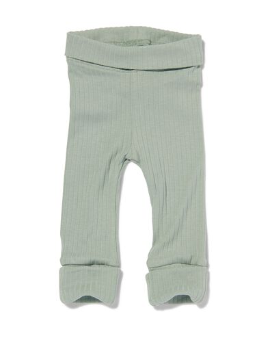newborn meegroei legging rib met bamboe groen