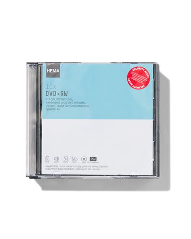 dvd+rw herschrijfbaar - 4,7GB - 10 stuks