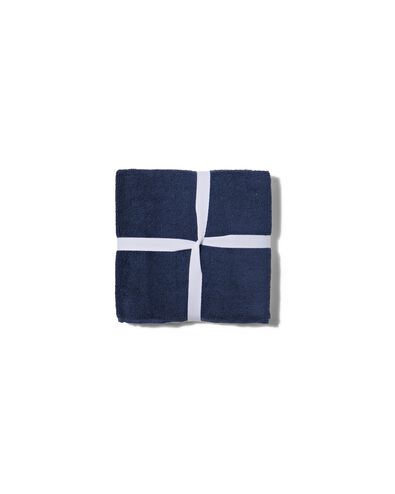 thee- en keukendoek katoen blauw en ruiten - 2 stuks
