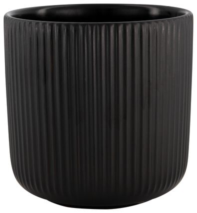 bloempot strepen zwart &Oslash;13x13