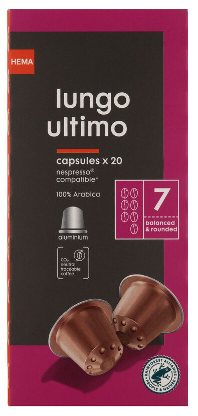 koffiecups lungo ultimo - 20 stuks