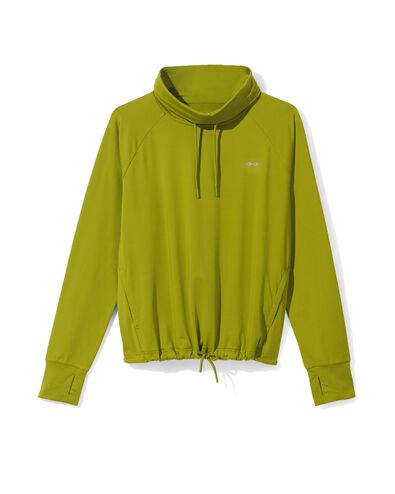 dames fleece sportshirt legergroen