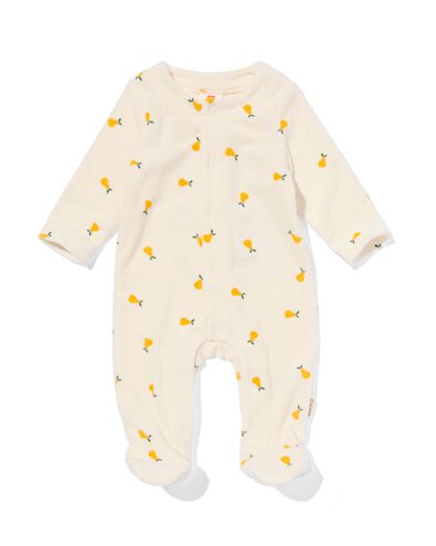 newborn jumpsuit velours peren gebroken wit